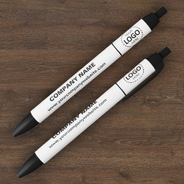 Firmenlogo & Website White Pen Kugelschreiber