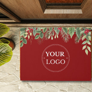Firmenlogo Weihnachten Blumenstrauß Fußmatte