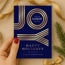 Firmenlogo Weihnachten Marineblau & Gold