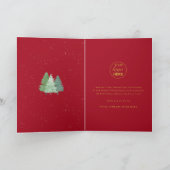 Firmenlogo Weihnachten Wald Schnee Rot Gold (Innenseite)