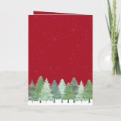 Firmenlogo Weihnachten Wald Schnee Rot Gold (Rückseite)