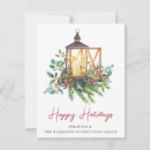 Firmenlogo Weihnachtsfarbe Feiertagskarte (Vorderseite)