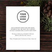 Firmenlogo Weihnachtsfarbe Feiertagskarte