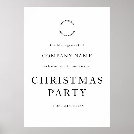 Firmenlogo Weihnachtsfeier Poster (Vorne)