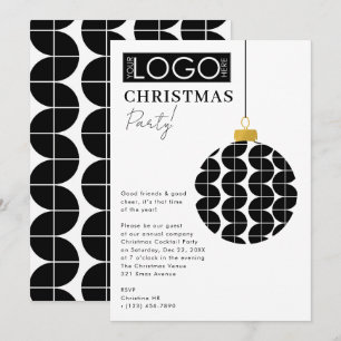 Firmenlogo Weihnachtsfeier Vornehm Ornament Xmas Einladung