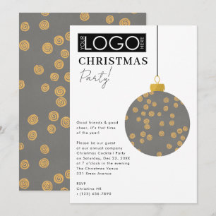 Firmenlogo Weihnachtsfeier Vornehmes Ornament Xmas Einladung
