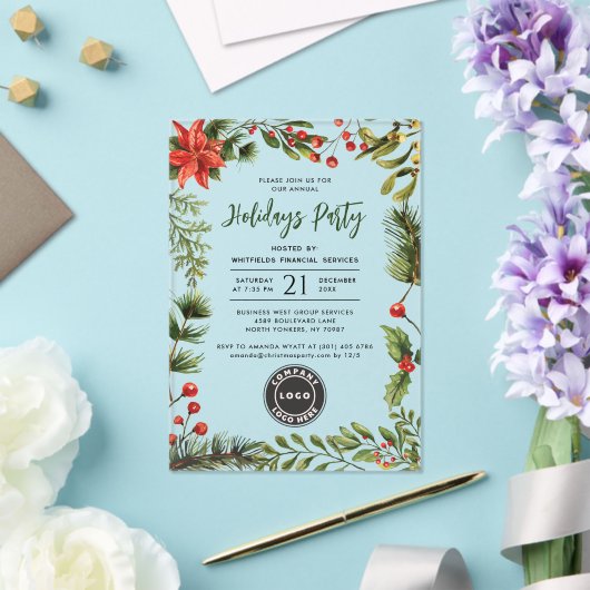 Firmenlogo Weihnachtsfeiertage Mitarbeiterparty Acryleinladungen (In Situ (Hochzeit))