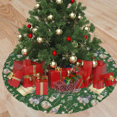 Firmenlogo "Weihnachtsgrün" Polyester Weihnachtsbaumdecke