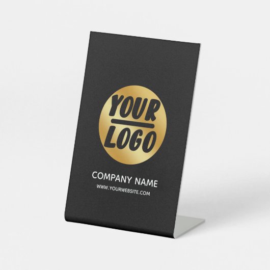 Firmenlogo Werbeaktion modern und modern Sockelschild (Vorderseite)