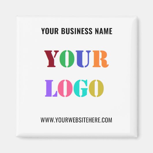 Firmenlogo Werbevorlage Geschäftsmagnet Magnet (Vorne)