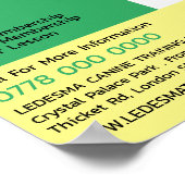 Firmenlogo, Werbung für Hundeausbilder Poster (Ecke)