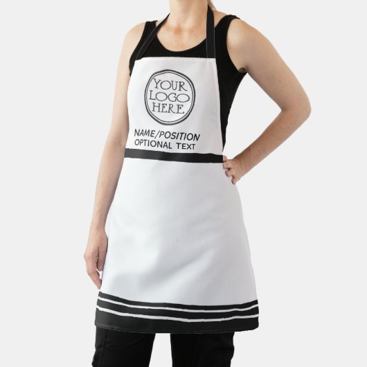 Firmenlogo Werbung schwarz & weiß Schürze (InSitu)