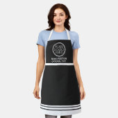 Firmenlogo Werbung schwarz & weiß Schürze (Getragen)