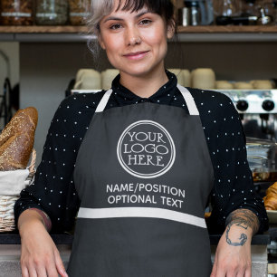 Firmenlogo Werbung schwarz & weiß Schürze