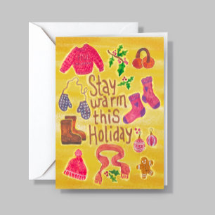 Firmenlogo Whimsical Warm Cozy Saison Geschäft Feiertagskarte