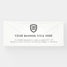 Firmenlogo | White Minimalistisch Modern Simple 6' Banner