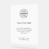 Firmenlogo | White Minimalistisch Modern Simple Acrylschild (Winkel)