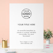 Firmenlogo | White Minimalistisch Modern Simple Acrylschild (Hochzeit)