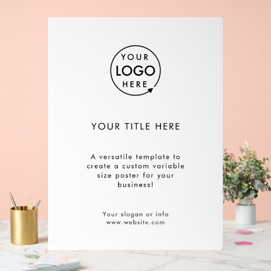 Firmenlogo | White Minimalistisch Modern Simple Acrylschild (Hochzeit)