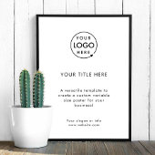 Firmenlogo | White Minimalistisch Modern Simple Poster