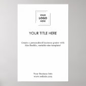 Firmenlogo | White Minimalistisch Modern Simple Poster (Vorne)