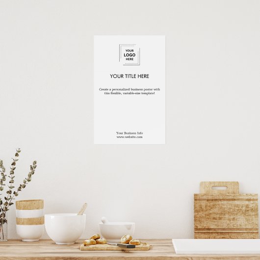 Firmenlogo | White Minimalistisch Modern Simple Poster (Küche)