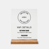 Firmenlogo WiFi Details Firmenzeichen Acrylschild (Vorderseite)