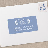 Firmenlogo, Winter Light Blue Rücksendeadresse Adressaufkleber