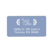 Firmenlogo, Winter Light Blue Rücksendeadresse Adressaufkleber (Vorne)