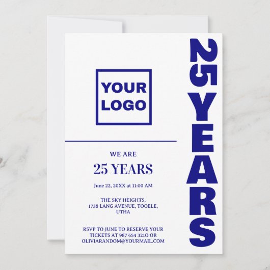 Firmenlogo zum 25. Jubiläum Einladung (Vorderseite)
