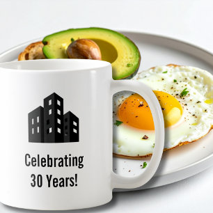 Firmenlogo zum Feiern von # Jahren Benutzerdefinie Kaffeetasse