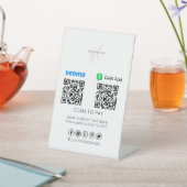 Firmenlogo | Zwei QR-Code-Zahlungen | Zur Bezahlun Sockelschild (In SItu)