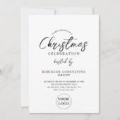 Firmenlogobüro Weihnachtsfeiertag Party Einladung (Vorderseite)