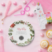 Firmenlogofirma Mitarbeiter Feiertage Pappteller (Party)