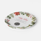 Firmenlogofirma Mitarbeiter Feiertage Pappteller (Schrägansicht)