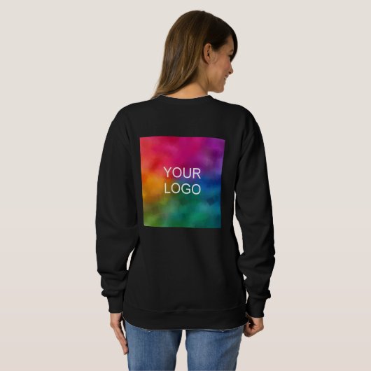 Firmenlogomitarbeiter - Doppel-Side-Bulk Sweatshirt (Schwarz voll)