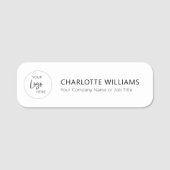 Firmenlogomitarbeiter Namensschild (Vorderseite)