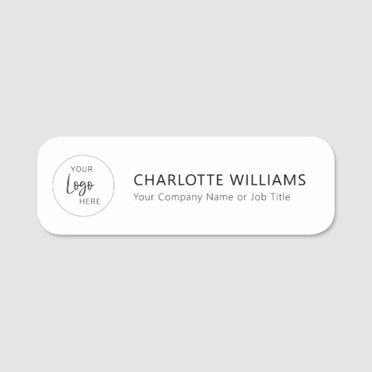 Firmenlogomitarbeiter Namensschild (Vorderseite)