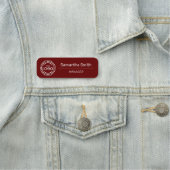 Firmenlogomitarbeiter Namensschild (Beispiel)
