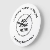 Firmenlogos Bürouhren Große Wanduhr (Winkel)