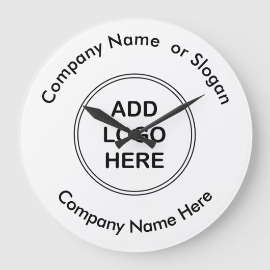 Firmenlogos Bürouhren Große Wanduhr (Vorderseite)
