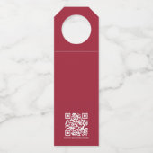 Firmenlogos Feiertage Vielen Dank QR-Code Flaschenanhänger (Rückseite)