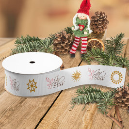 Firmenlogos, Goldene Schneeflocken, Geschenke mit  Ripsband