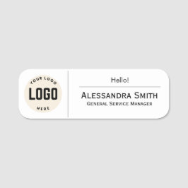 Firmenlogos, graufarbig bedruckte Kunststoffmitarb Namensschild