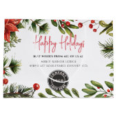 Firmenlogos hinzufügen Mitarbeiter Feiertage Große Geschenktüte (Rückseite)