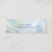 Firmenlogos Holografische Unternehmensmitarbeiter Mini Visitenkarte (Rückseite)