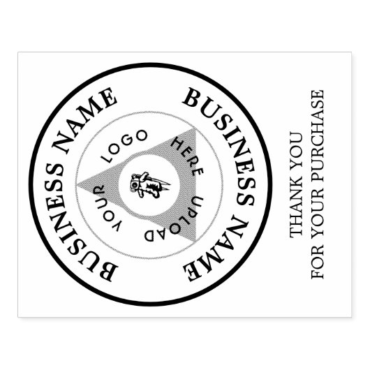 Firmenlogos Kunde Vielen Dank Branding Gummistempel (Prägung)
