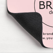 Firmenlogos Minimalistisch in Rosa Mousepad (Ecke)