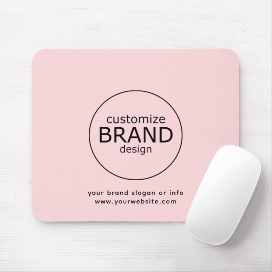 Firmenlogos Minimalistisch in Rosa Mousepad (Mit Mouse)
