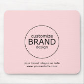 Firmenlogos Minimalistisch in Rosa Mousepad (Vorne)